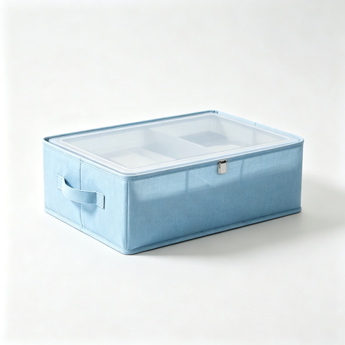 Cotton-Linen Visible Storage Box